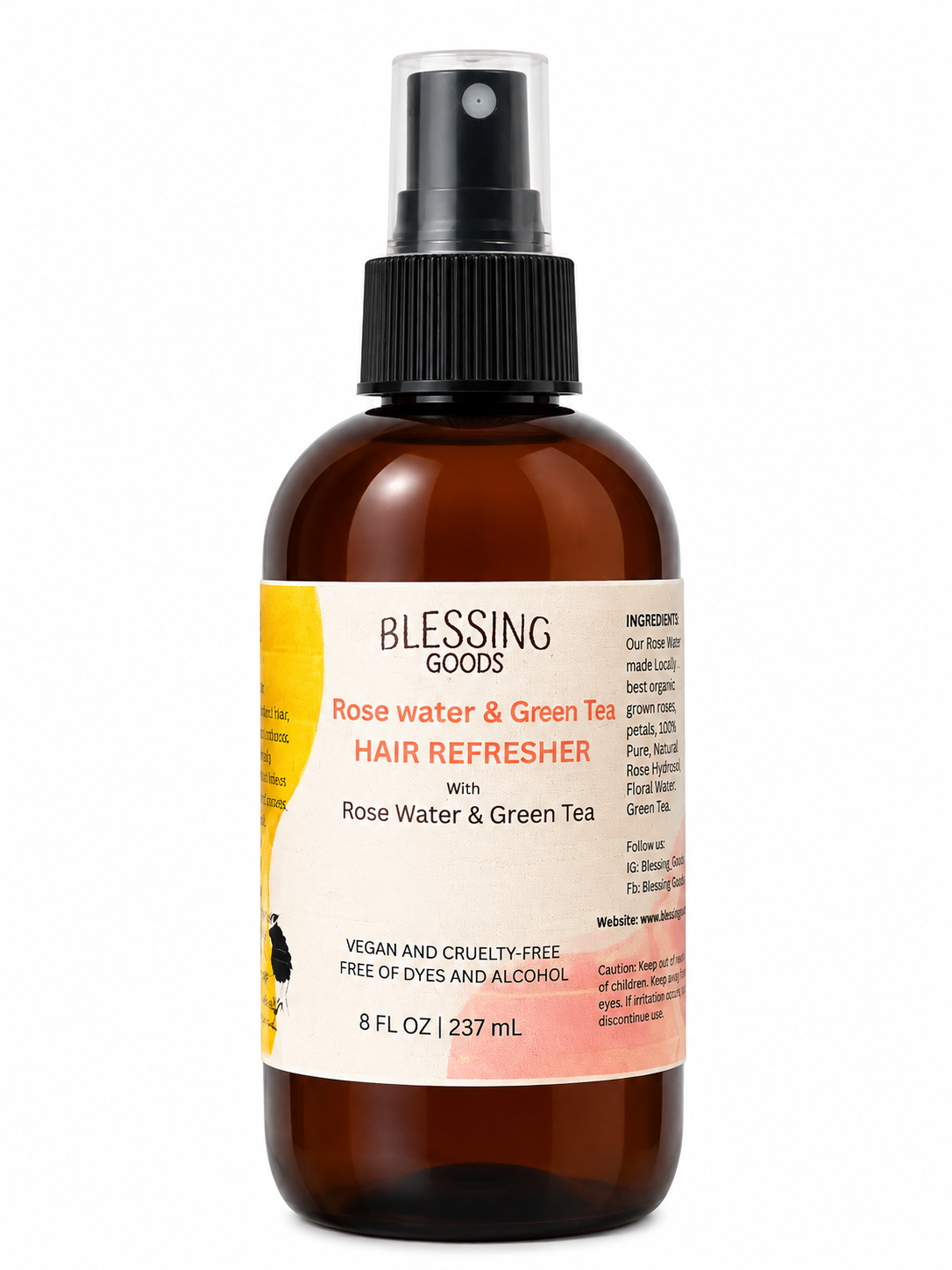 Rose Water & Green Tea Hair Refresher