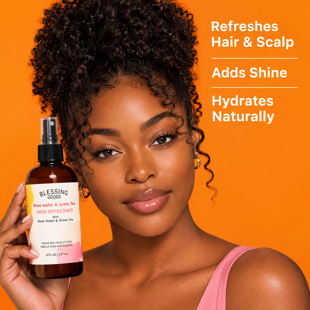 Rose Water & Green Tea Hair Refresher