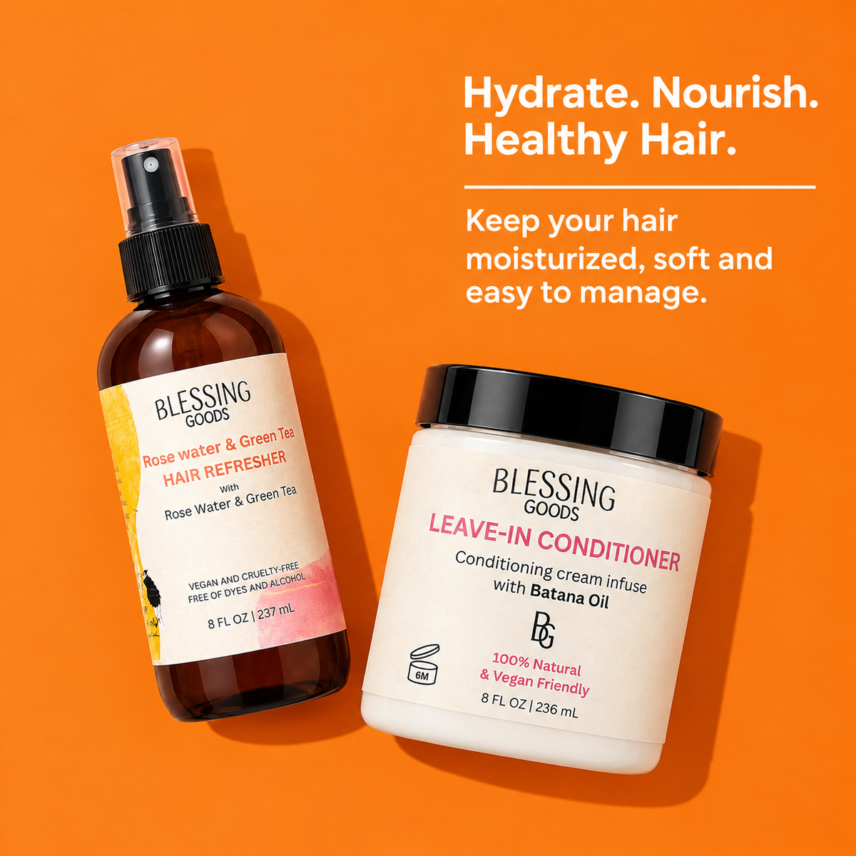 Rose Water & Green Tea Hair Refresher